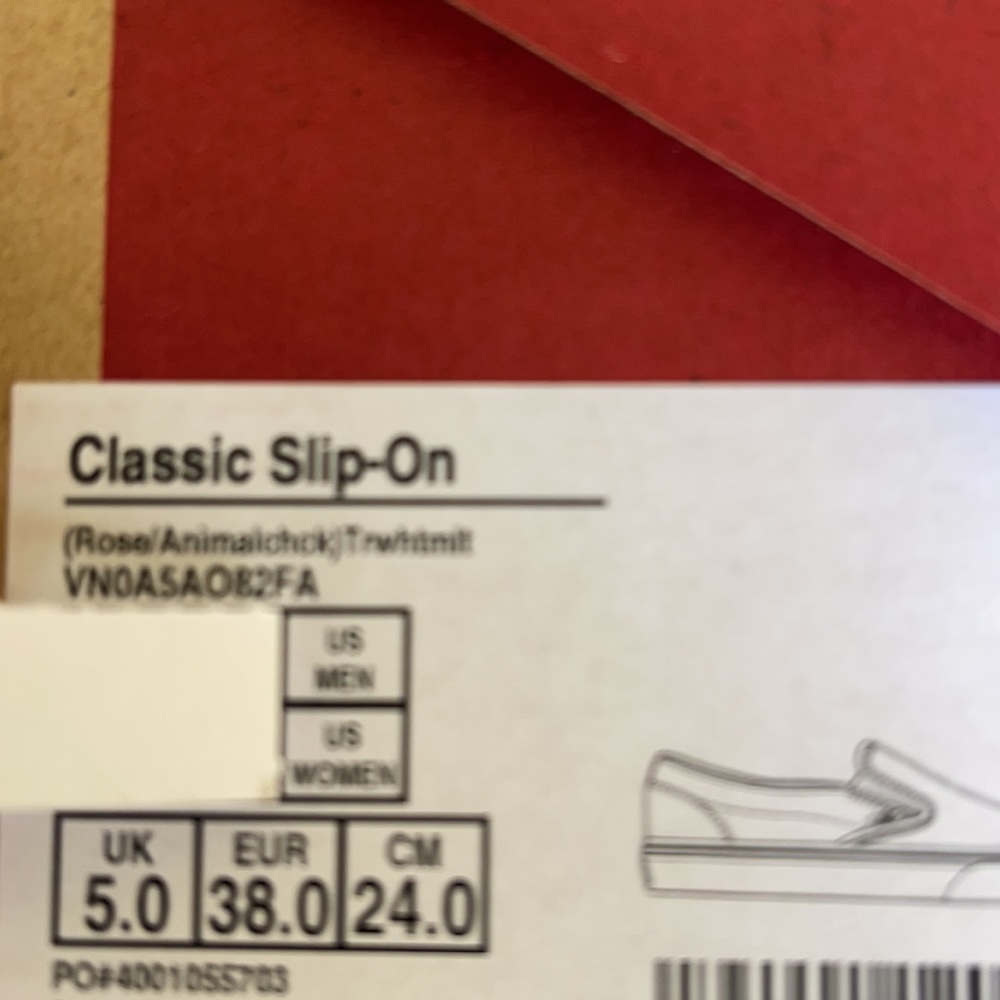 Vans WMNS Classic Slip On Rose/Animalchck Trwht/Multi Sneakers - Picture 16 of 16